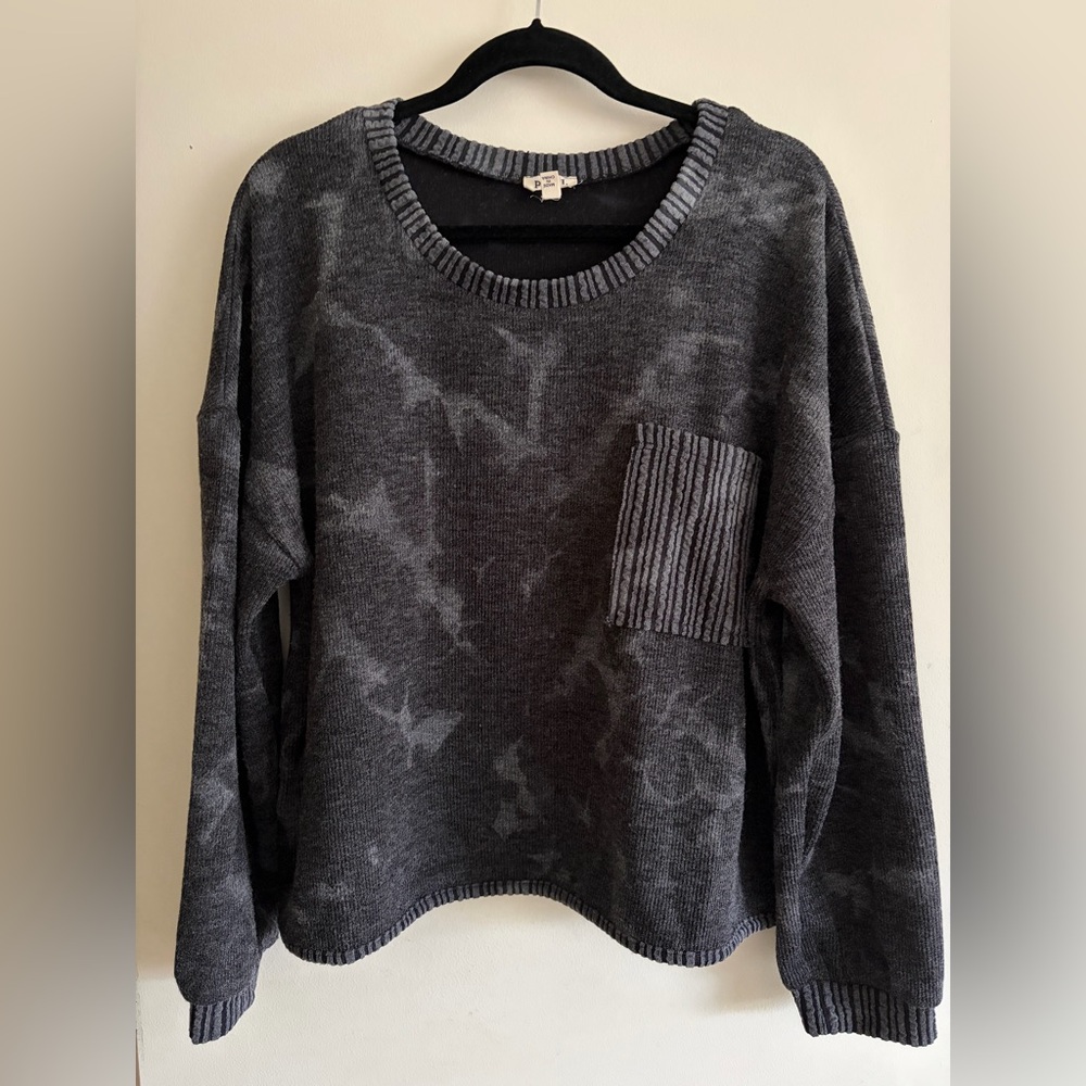 POL Black and Gray Knit Sweater